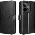 Θήκη με πτερύγιο για Realme GT 7 / 7T, Crazy Horse Wallet, μαύρη