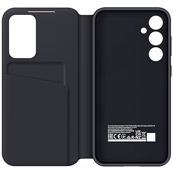 Γνήσια θήκη Samsung για Galaxy S23 FE, S View Wallet Cover, μαύρη