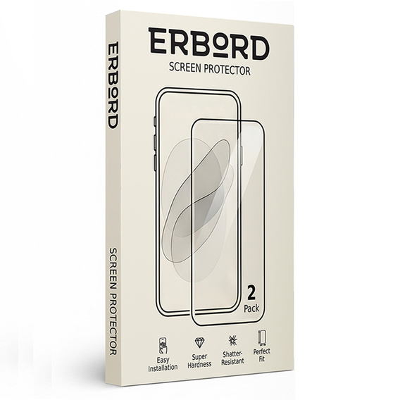 2x Μετριασμένο γυαλί για iPhone 13 Mini, ERBORD 9H Hard Glass στην οθόνη