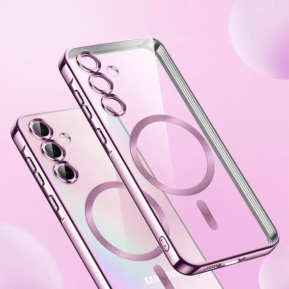 Θήκη για Samsung Galaxy A55 5G, Electro MagSafe, ροζ + Γυαλί για την οθόνη