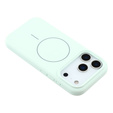 Θήκη σιλικόνης για iPhone 17 Pro, για MagSafe, αντικραδασμική, πράσινη