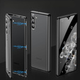 θήκη για το Samsung Galaxy S23 Plus, Magnetic Dual Glass, μαύρη
