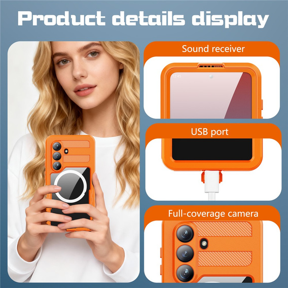 REDPEPPER αδιάβροχη θήκη για Samsung Galaxy S26, πορτοκαλί