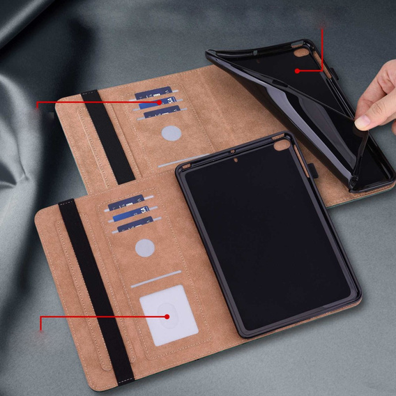 θήκη για Lenovo Tab M10 Plus 10.6 Gen 3 TB-125F TB-128F, Classic, με υποδοχή γραφίδας, πράσινη