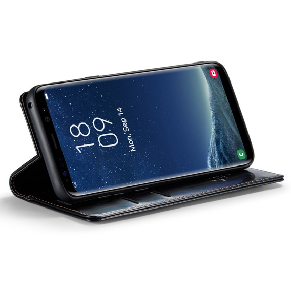 θήκη CASEME για Samsung Galaxy S8, Waxy Textured, μαύρη