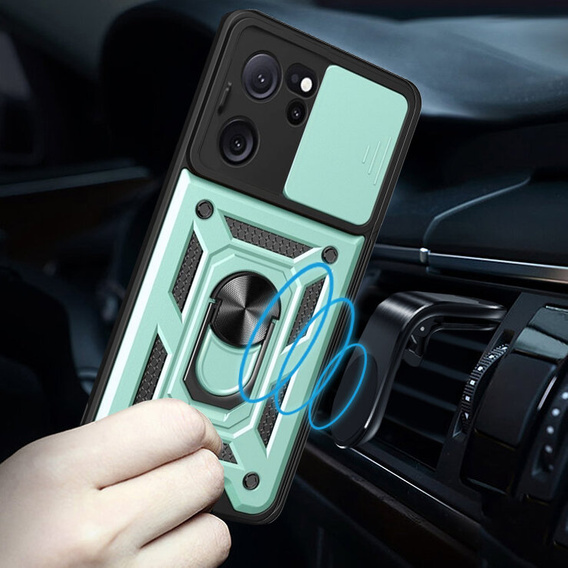 Θήκη για Xiaomi 13T / 13T Pro, CamShield Slide, πράσινη
