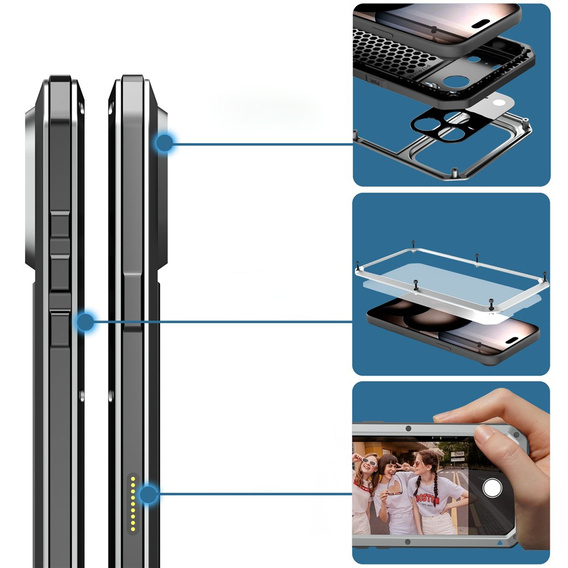 Θήκη με ενσωματωμένο γυαλί ασφαλείας για iPhone 17 Pro Max