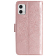 Θήκη με πτερύγιο για Motorola Moto G73 5G, Mandala Flower, ροζ rose gold