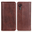 Θήκη για Samsung Galaxy Xcover 7, Wallet Litchi Leather, καφέ