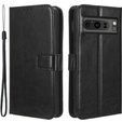 Θήκη με πτερύγιο για Google Pixel 8 Pro, Crazy Horse Wallet, μαύρη