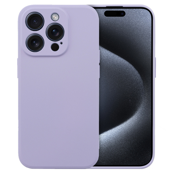 Θήκη για iPhone 15 Pro Max, Silicone Lite, μωβ