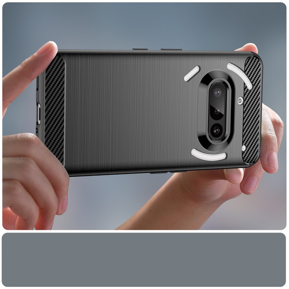 Θήκη για Nothing Phone 3A, Carbon, μαύρη