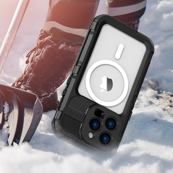 Αδιάβροχη θήκη IP68 για iPhone 14 Pro Max, SHELLBOX MagSafe, μαύρη