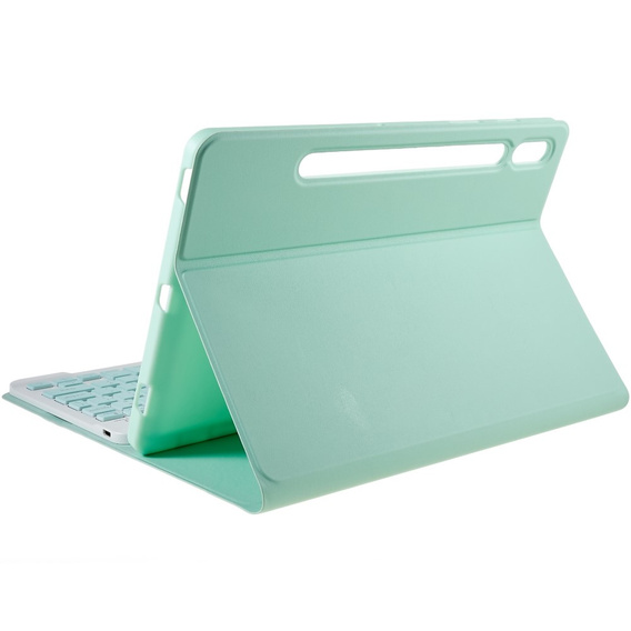 Θήκη + πληκτρολόγιο Samsung Galaxy Tab S7 T870/T875 / S8, Pen Slot, πράσινη