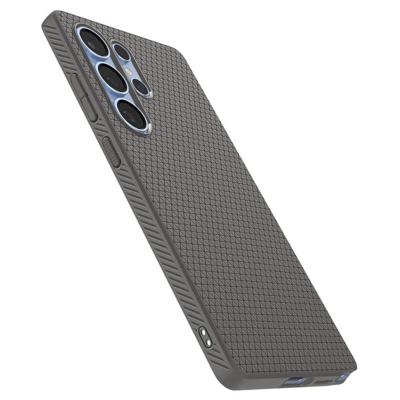 θήκη Spigen για Samsung Galaxy S25 Ultra, Liquid Air, γκρι + μετριασμένο γυαλί 9H