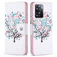 Θήκη με πτερύγιο για OPPO A57 / A57s, Wallet, colorful tree, λευκή