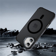Ματ θήκη για iPhone 17, θωρακισμένη, για MagSafe, καπνιστή με μαύρες πλευρές
