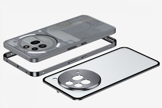 Θήκη για Nothing Phone 3a Pro, Frame Case, γκρι