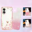 Θήκη για Oppo A18 4G / A38 4G, Glitter Flower, ροζ rose gold