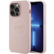 GUESS Θήκη για iPhone 14 Pro, Saffiano MagSafe, ροζ