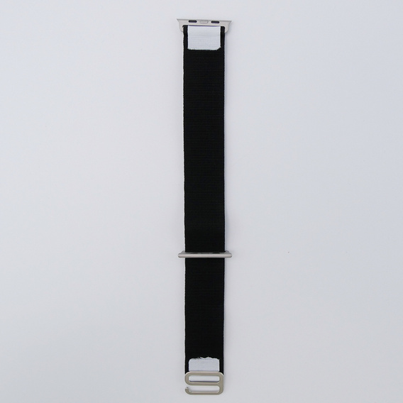 Λουράκι νάιλον για Apple Watch 1/2/3/4/5/6/7/8/SE/ULTRA 42/44/45/49mm, μαύρη / λευκή