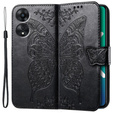 Θήκη με πτερύγιο για Oppo A78 5G, Butterfly, μαύρη