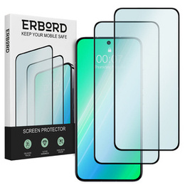 2x Μετριασμένο γυαλί για Xiaomi 13, ERBORD 3D πλήρης οθόνη