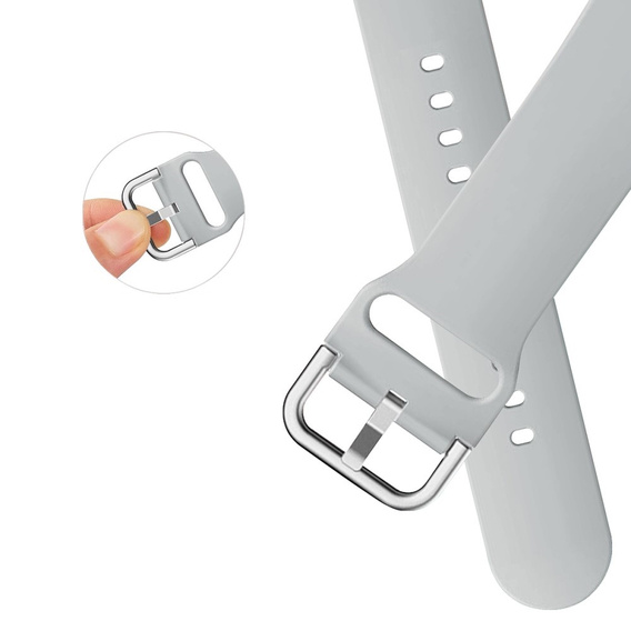 Pasek Silikonowy do Apple Watch 1/2/3/4/5/6/7/8/SE/ULTRA 42/44/45/49mm, Jasnoszary