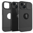 Θήκη ERBORD MagSafe Cam Slider, μαύρη + γυαλί για την οθόνη για iPhone 13 / iPhone 14