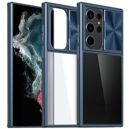 Θήκη για Samsung Galaxy S22 Ultra, Slide Camera, μπλε