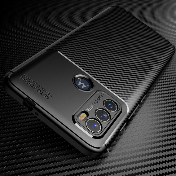 Θήκη για Motorola Moto G60, Carbon Gel, μαύρη