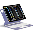 Θήκη πληκτρολογίου για iPad Pro 13" 2024, Magnetic Keyboard Touchpad, μωβ