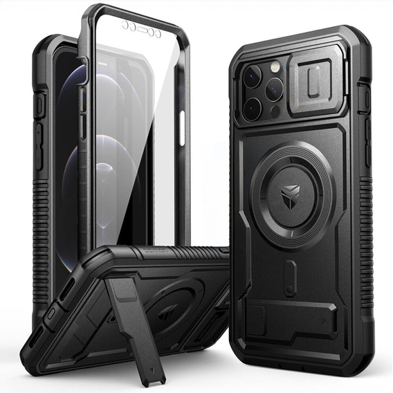 Θωρακισμένη θήκη για iPhone 12 Pro Max, Dexnor CamProtect MagSafe, μαύρη