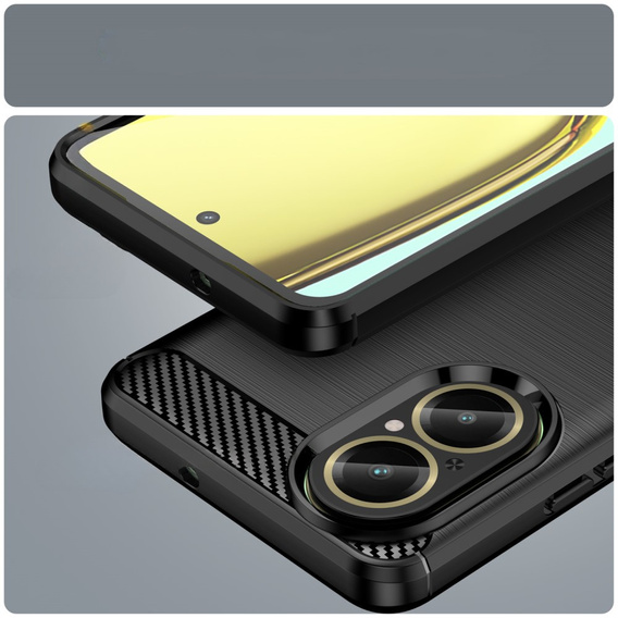 Θήκη για Realme C67, Carbon, μαύρη