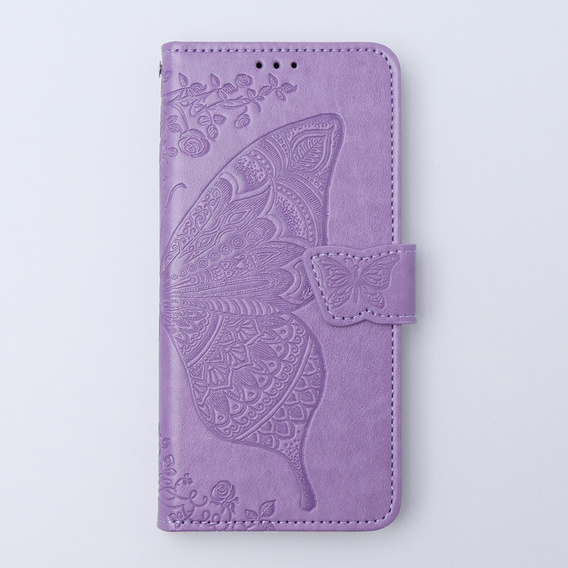 Θήκη με πτερύγιο για Xiaomi 13T / 13T Pro, Butterfly, μωβ