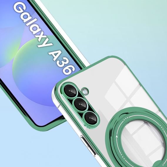 Μαγνητική θήκη για Samsung Galaxy A36 5G, για MagSafe, πράσινη