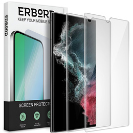 2x Κεραμικό υβριδικό γυαλί ERBORD για Samsung Galaxy S22 Ultra