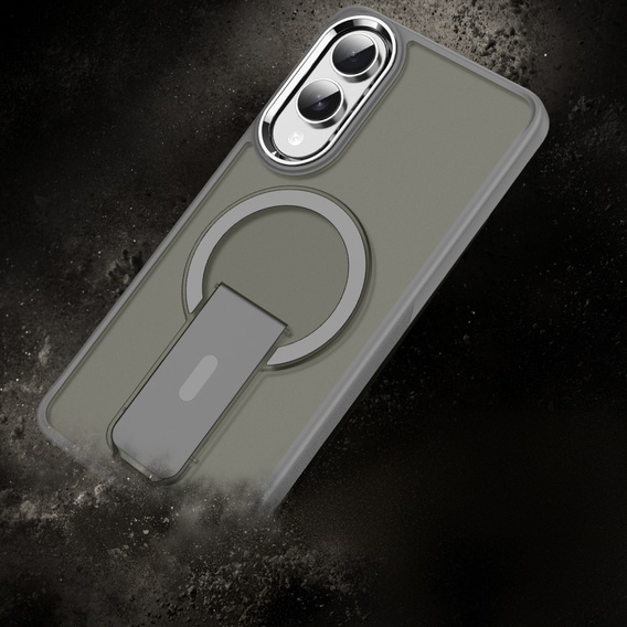 Θήκη για Samsung Galaxy S25 Edge, Kickstand Matt Case, για MagSafe, γκρι τιτάνιο