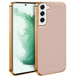 Θήκη για Samsung Galaxy S22+ Plus, Cowhide Leather, ροζ