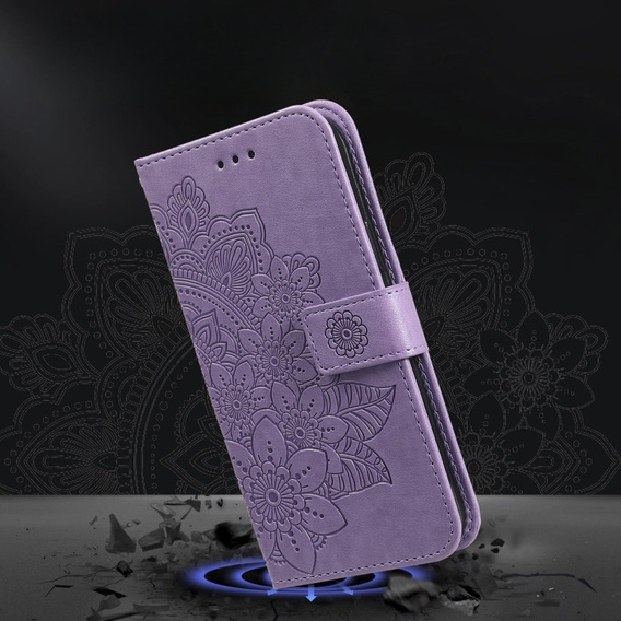 Θήκη με πτερύγιο για Samsung Galaxy A54 5G, Mandala Flower, μωβ