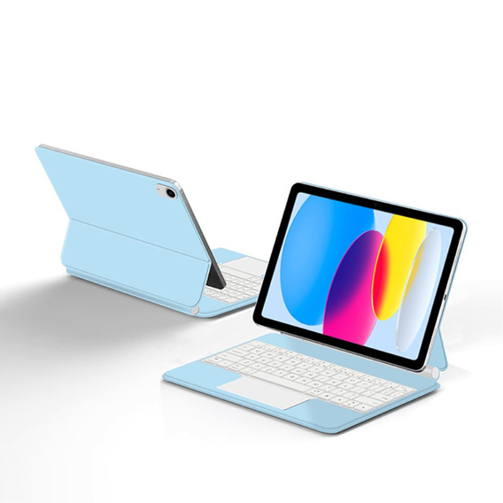 Θήκη πληκτρολογίου για iPad 10.9" 2022 (10 gen.) / iPad 11" 2025 A16 (11 gen.), Magnetic Keyboard Touchpad, μπλε