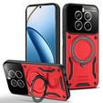 Θωρακισμένη θήκη για Realme 12 Pro 5G / 12 Pro+ 5G, Magnetic Ring, κόκκινη