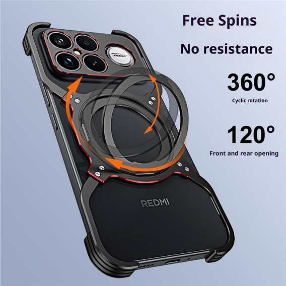 Μεταλλική θήκη με μαγνήτη και βάση για Xiaomi Poco F8 Ultra