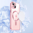 Θήκη για iPhone 13, Electro MagSafe, ροζ + Γυαλί για την οθόνη