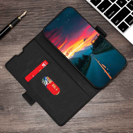 Θήκη με πτερύγιο για Oppo A57s, Wallet Thin Magnet, μαύρη