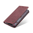 θήκη CASEME για Samsung Galaxy S22 5G, Leather Wallet Case, κόκκινη