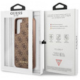 GUESS Θήκη για Samsung Galaxy S23, 4G Metal Gold Logo, καφέ