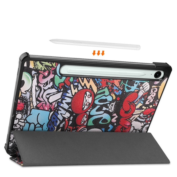 Θήκη για Samsung Galaxy Tab S10 Lite / S10 FE / S9 FE, με πτερύγιο, graffiti