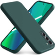 Θήκη για Samsung Galaxy S21 FE, Silicone Lite, σκούρα πράσινη