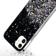 Θήκη για iPhone 12/12 Pro, Glittery, μαύρη